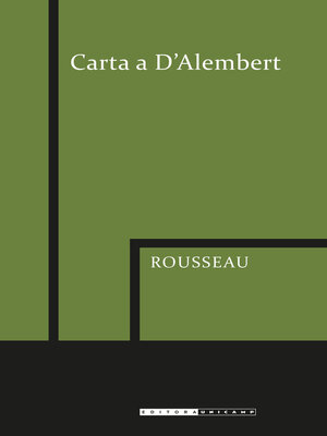 cover image of CARTA a D'ALEMBERT